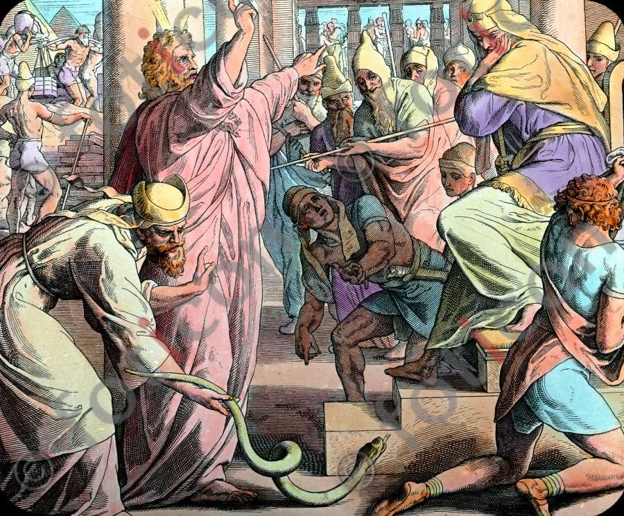 Moses fordert vom Pharao die Freilassung der Israeliten | Moses asks Pharaoh for the release of the Israelites (foticon-simon-045-045.jpg)